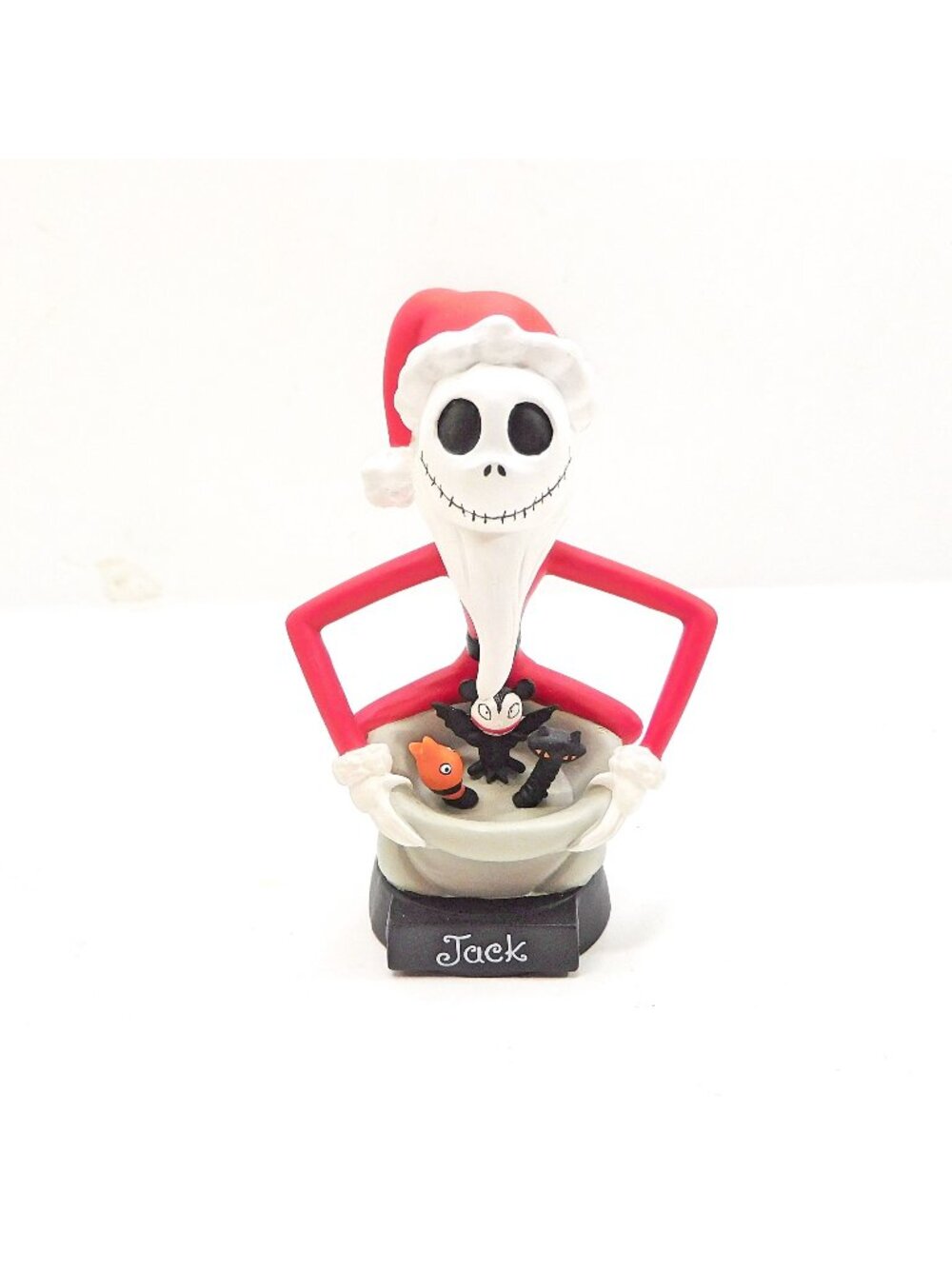Jack Skellington Bobblehead Santa Figurine Nightmare Before Christmas 3.75"